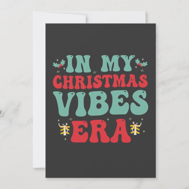 Invitación En mi Navidad Vibe Era Funny Groovy Santa Gift (Anverso)