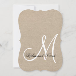 Invitación en monograma a Personalizado de Boda de