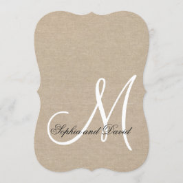 Invitación en monograma a Personalizado de Boda de