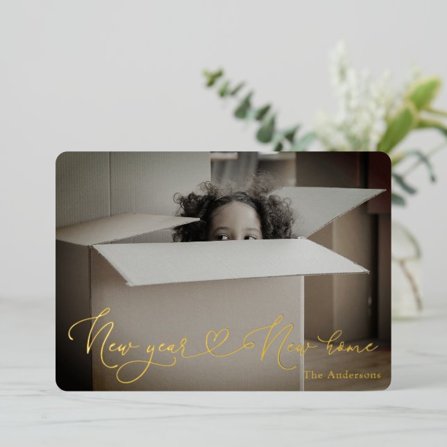 Invitación en movimiento Año nuevo nuevo hogar (Anverso de pie)
