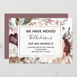 Invitación en movimiento Boho Mauve Floral