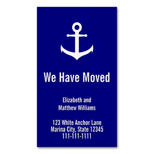 Invitación en movimiento de ancla azul y blanca ná (Frente vertical)