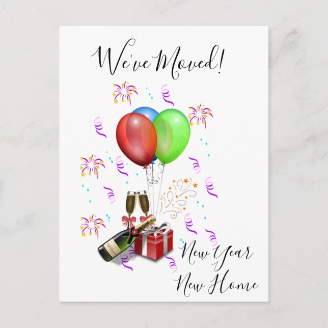 Invitación en movimiento de Año Nuevo celebrada (Anverso)