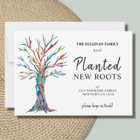 Invitación en movimiento de árbol de raíces nuevas