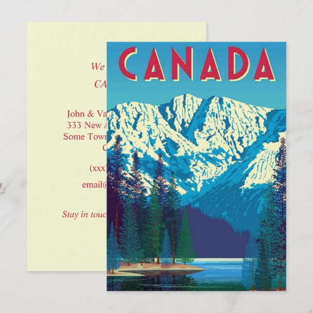 Invitación en movimiento de Canadá (Anverso / Reverso)