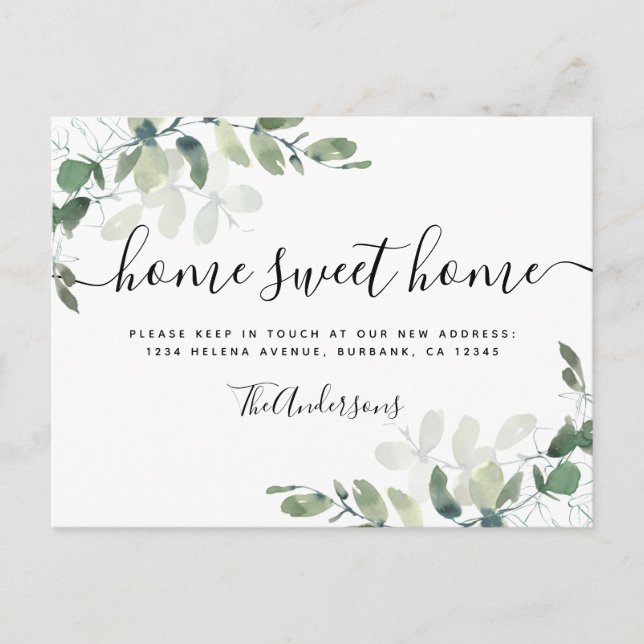 Invitación en movimiento de Eucalyptus Greenery (Anverso)