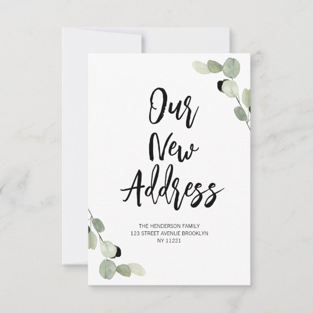 invitación en movimiento de follaje verde (Anverso)