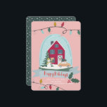 Invitación en movimiento de fotos rosadas del Glob<br><div class="desc">Esta bonita invitación de vacaciones de Navidades en movimiento muestra un globo de nieve con una casa, un muñeco de nieve y un auto sobre un fondo rosado. El reverso cuenta con un fondo verde con patrones de nieve blancos. Personalízalo para tus necesidades. Puedes encontrar productos coincidentes en mi tienda....</div>