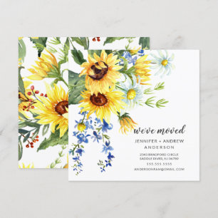 Invitación en movimiento de girasoles alegres