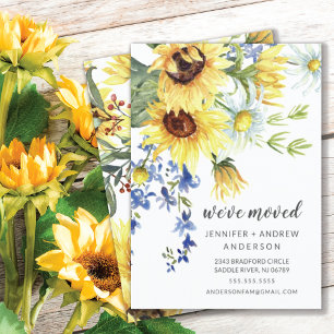 Invitación en movimiento de girasoles alegres