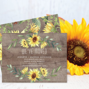 Invitación en movimiento de girasoles ruidosos y a