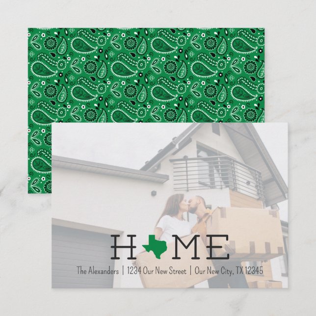 Invitación en movimiento de Green HOME Texas (Anverso / Reverso)