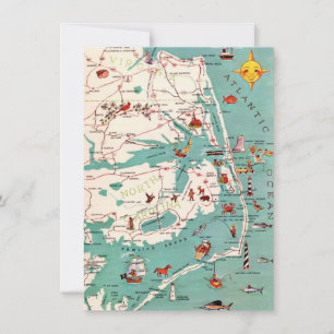 Invitación en movimiento de la costa de Carolina d