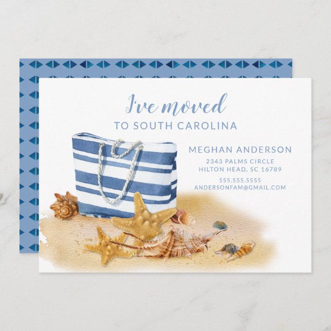 Invitación en movimiento de la cubierta marina de  (Anverso / Reverso)