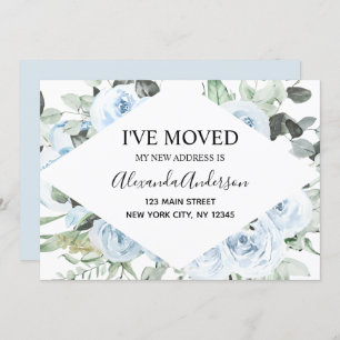 Invitación en movimiento de la flor azul turbia