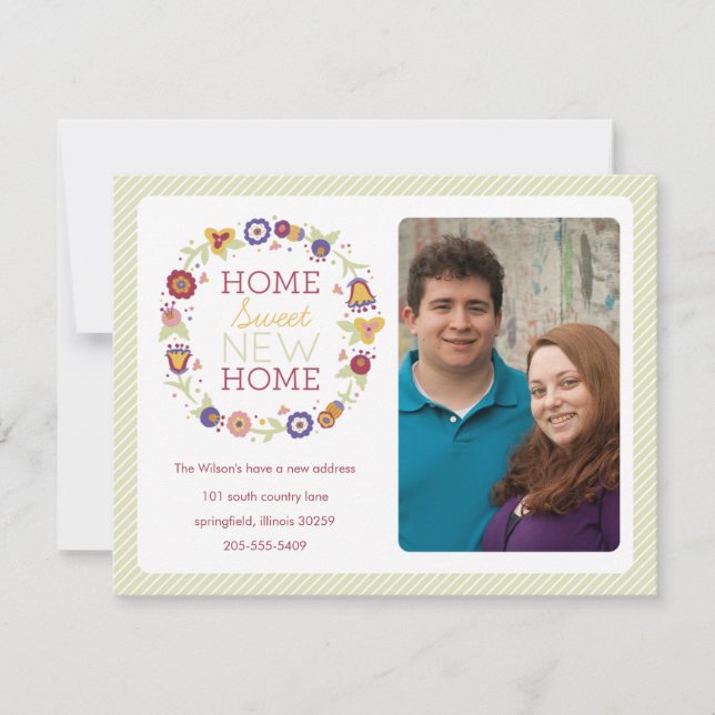 Invitación en movimiento de la imagen de flor de f (Anverso)