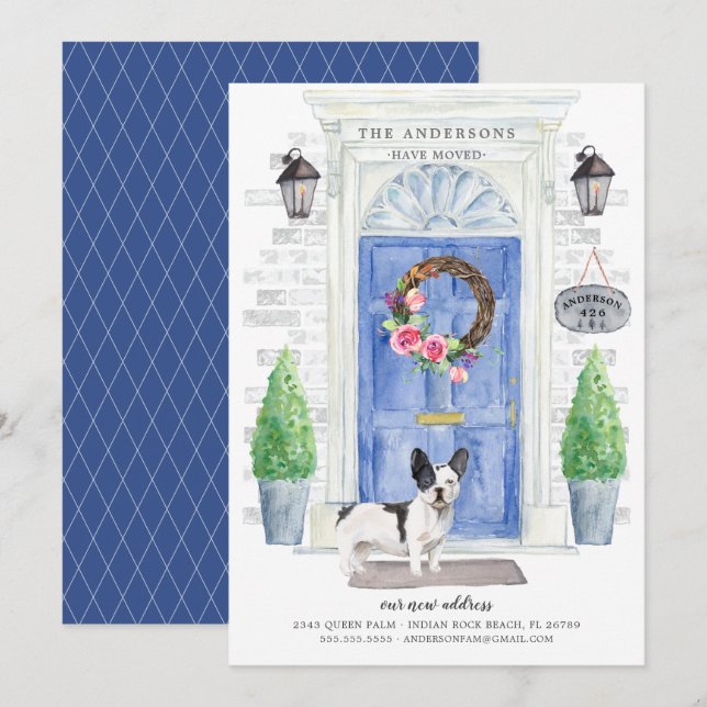 Invitación en movimiento de la puerta delantera de (Anverso / Reverso)