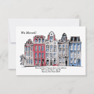 Invitación en movimiento de las casas urbanas