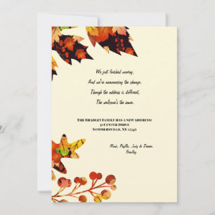 Invitación en movimiento de los colores de otoño