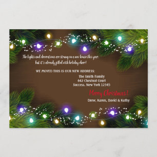 Invitación en movimiento de luces de vacaciones