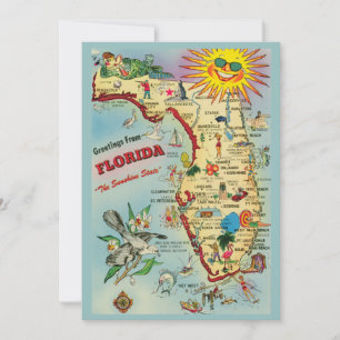 Invitación en movimiento de mapa de Florida