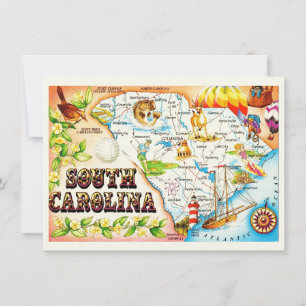Invitación en movimiento de mapas de Carolina del 