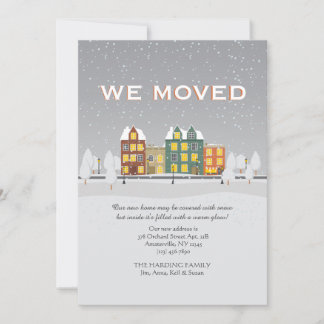 Invitación en movimiento de nieve