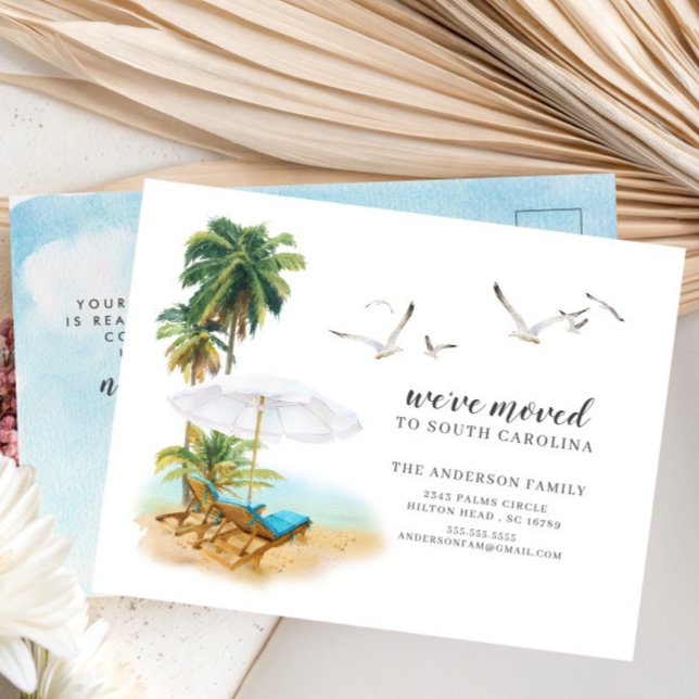 Invitación en movimiento de palmeras de playa (Subido por el creador)