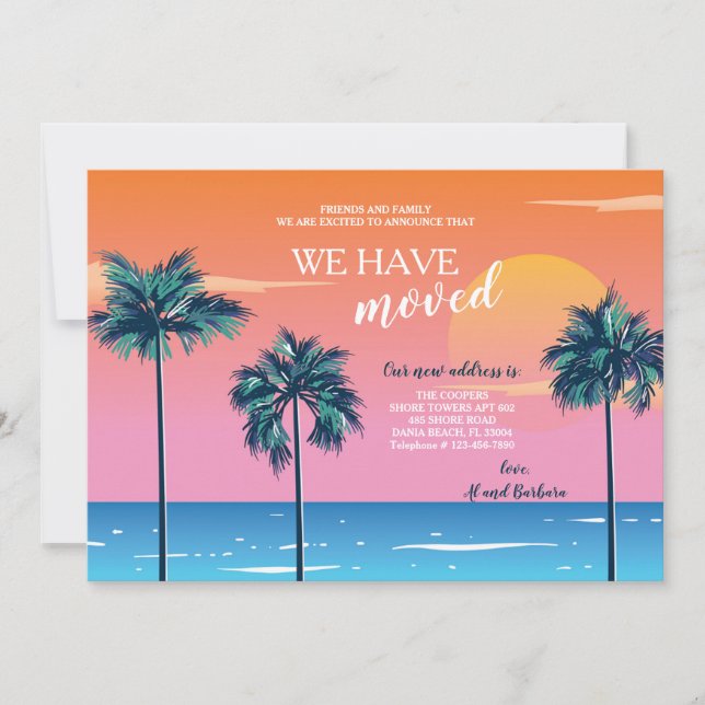 Invitación en movimiento de Palmetto Shores (Anverso)