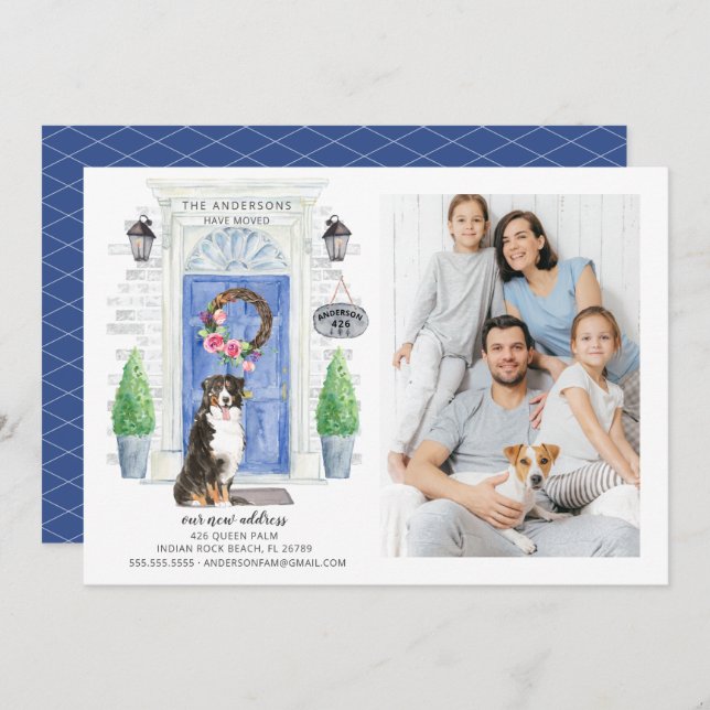 Invitación en movimiento de perro de montaña de Be (Anverso / Reverso)