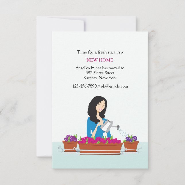 Invitación en movimiento de plantas de agua (Anverso)