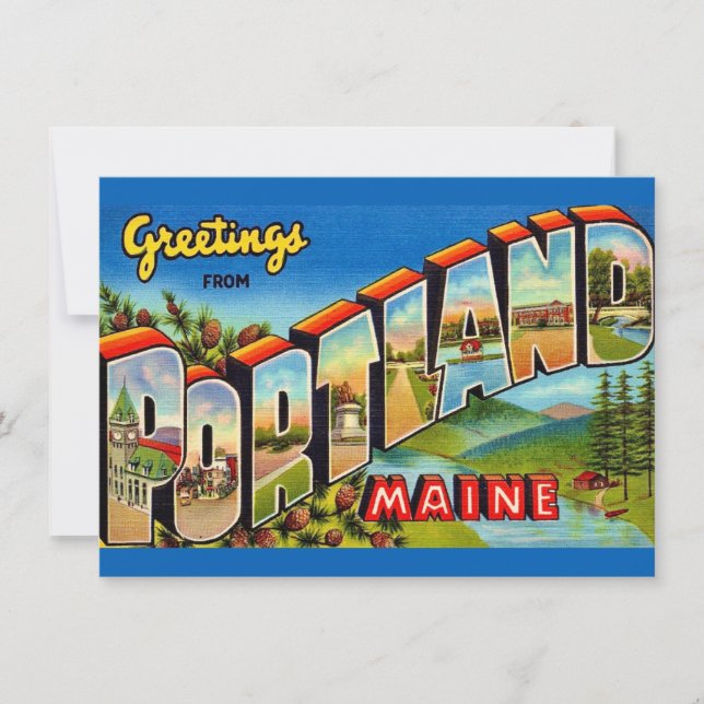 Invitación en movimiento de Portland Maine (Anverso)