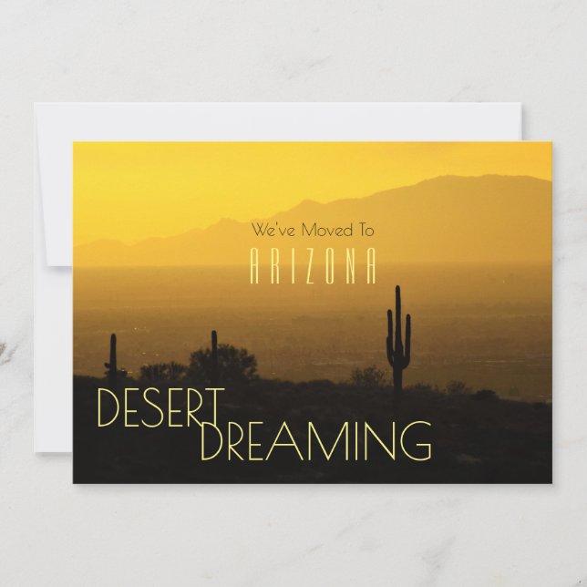 Invitación en movimiento de Saguaro Cactus de Ariz (Anverso)