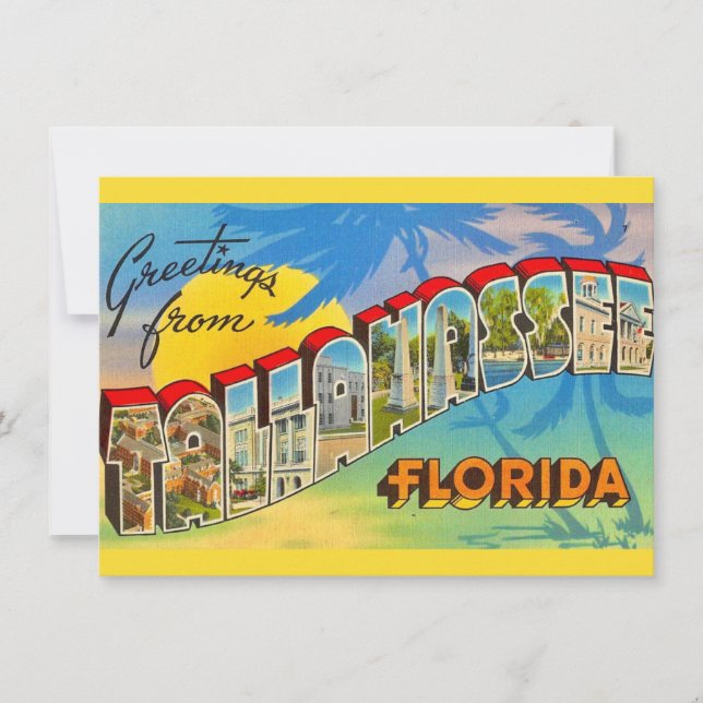 Invitación en movimiento de saludo de Tallahassee (Anverso)