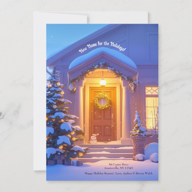 Invitación en movimiento de vacaciones de la puert (Anverso)