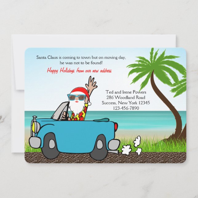 Invitación en movimiento de vacaciones de Santa so (Anverso)