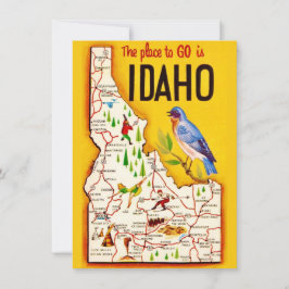 Invitación en movimiento del mapa retro de Idaho