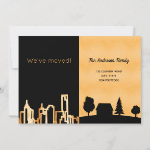 Invitación en movimiento del país de la ciudad del