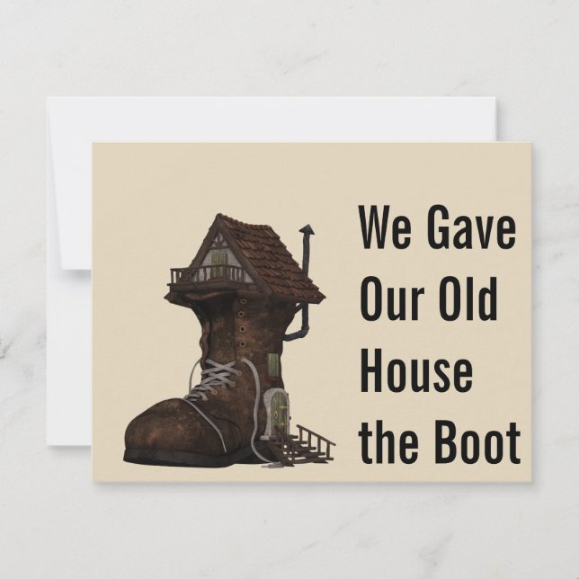 Invitación en movimiento divertida de la casa de P (Anverso)