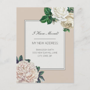 Invitación en movimiento Elegante Floral Blanca Vi