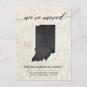 Invitación en movimiento, estado de Indiana, rústi
