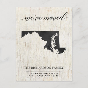 Invitación en movimiento, estado de Maryland rústi