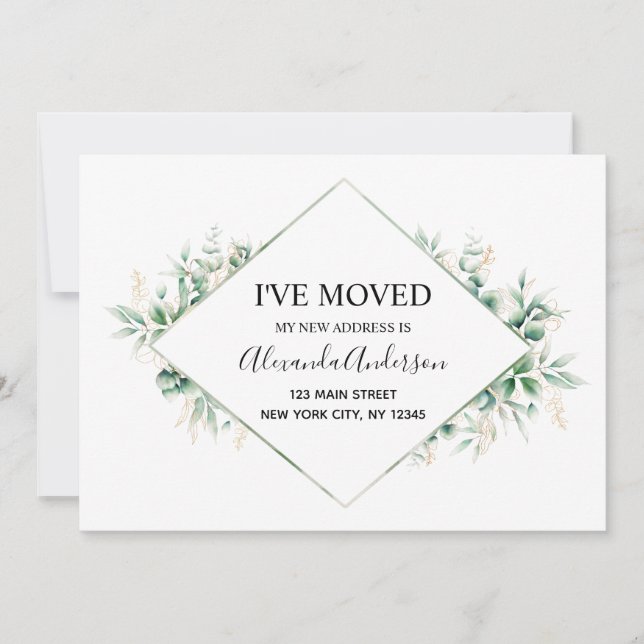 Invitación en movimiento Eucalyptus Greenerenery (Anverso)