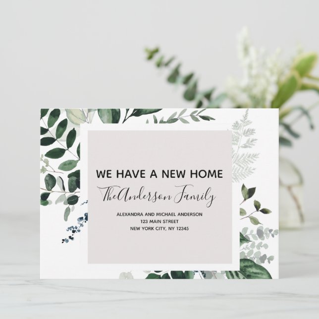 Invitación en movimiento Eucalyptus Greenerenery (Anverso de pie)