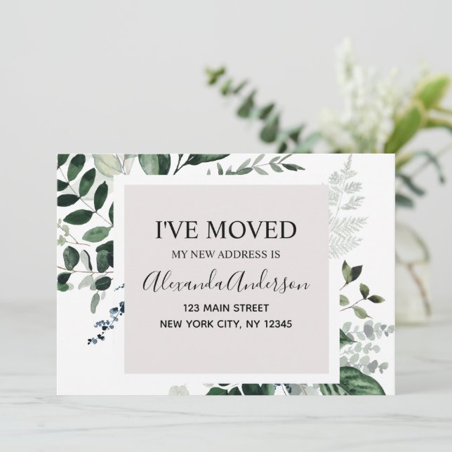 Invitación en movimiento Eucalyptus Greenerenery (Anverso de pie)