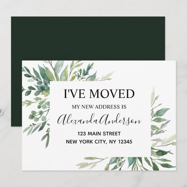 Invitación en movimiento Eucalyptus Greenerenery (Anverso / Reverso)