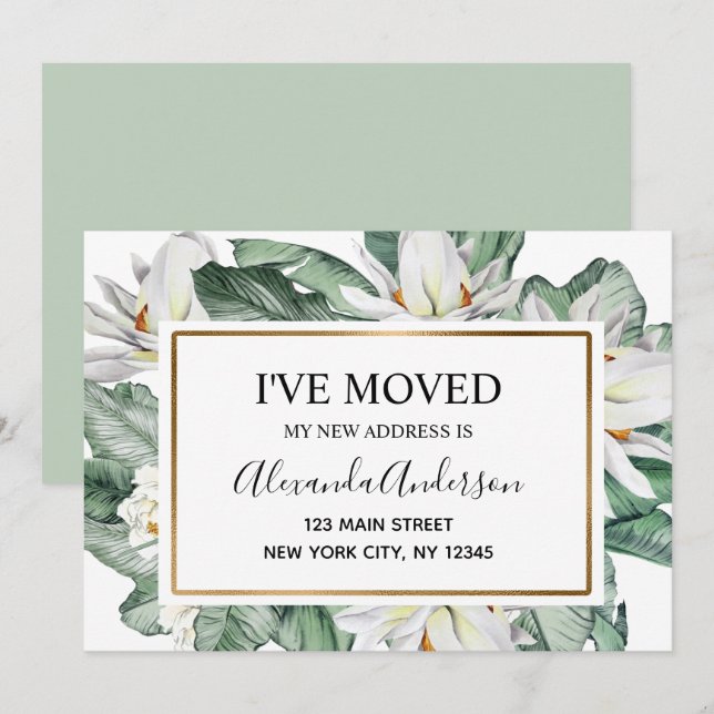Invitación en movimiento Floral tropical (Anverso / Reverso)