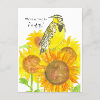 Invitación en movimiento Kansas Meadowlark Sunflow
