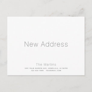 Invitación en movimiento minimalista de blanco y g
