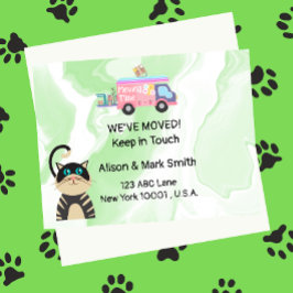 Invitación en movimiento Nueva casa con gato